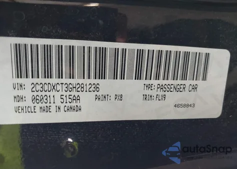 2016 Dodge Charger Road/Track z USA, uszkodzony, nr VIN 2C3CDXCT3GH281236